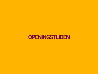 Openingstijden